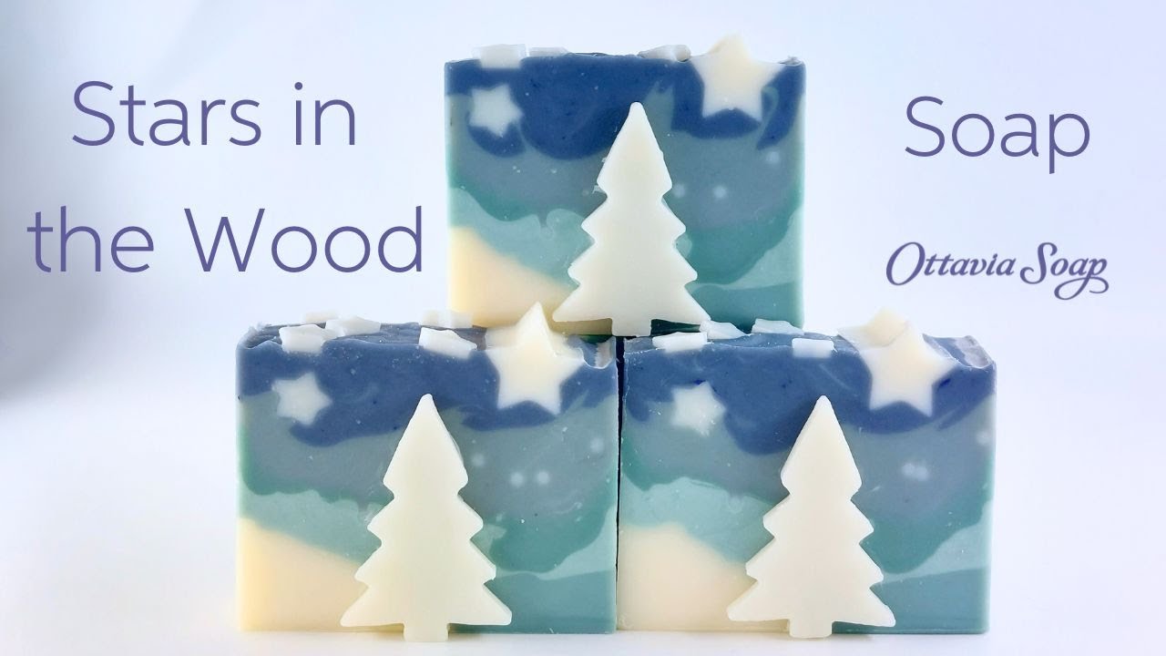 Stars in the Wood  Soap   – Soap making tutorial – SUBTITLED
