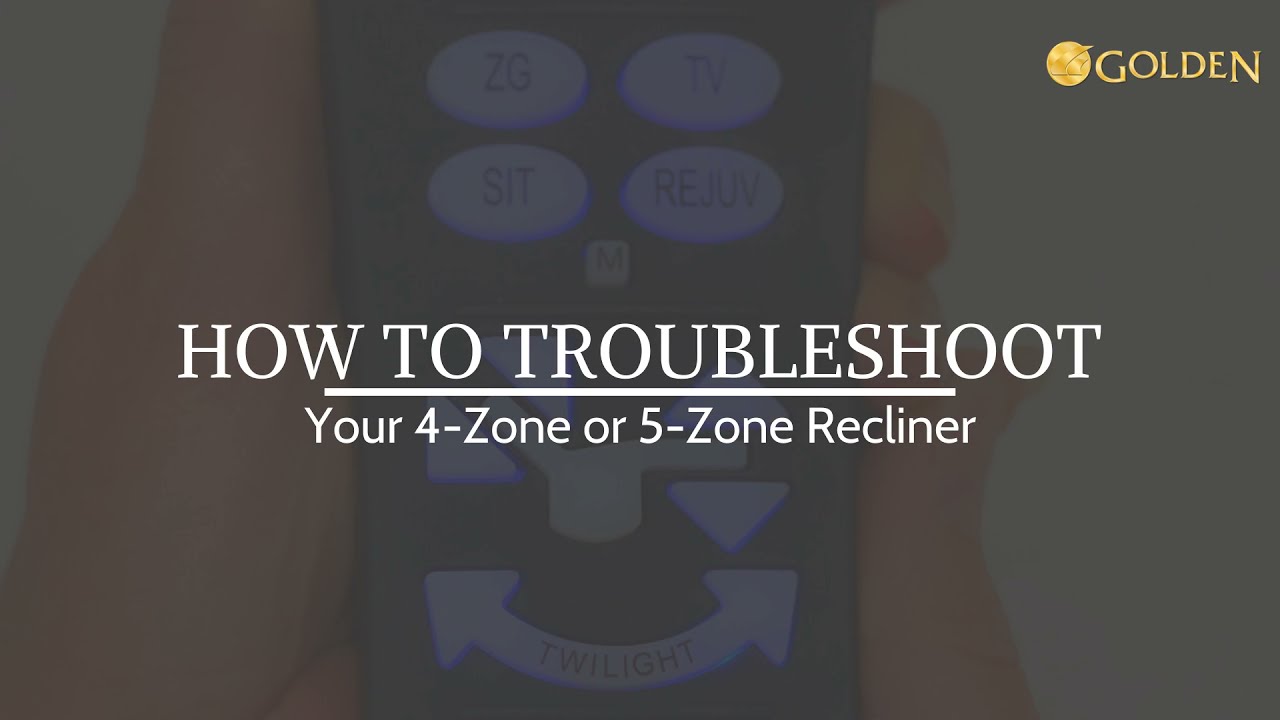 Golden Technologies Troubleshooting for 4 and 5-Zone Power Lift Chair Recliners