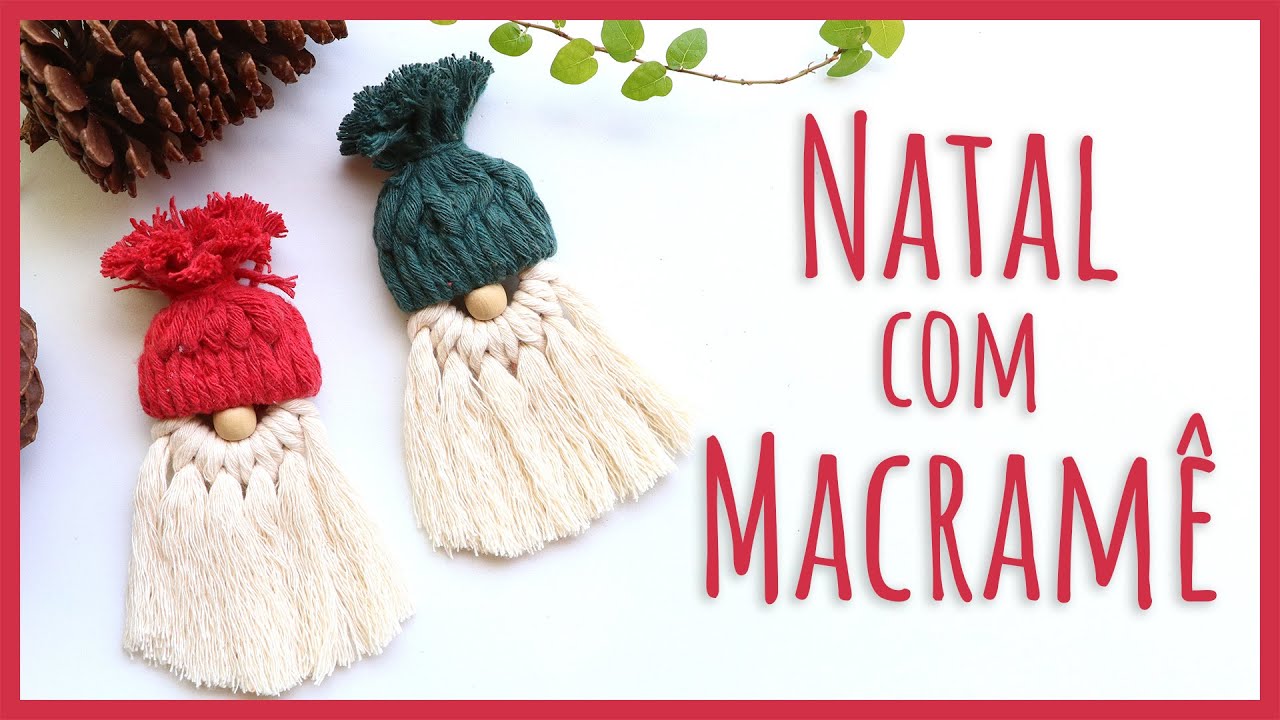 🎅 Aprenda a Fazer um Lindo Papai Noel em Macramê!