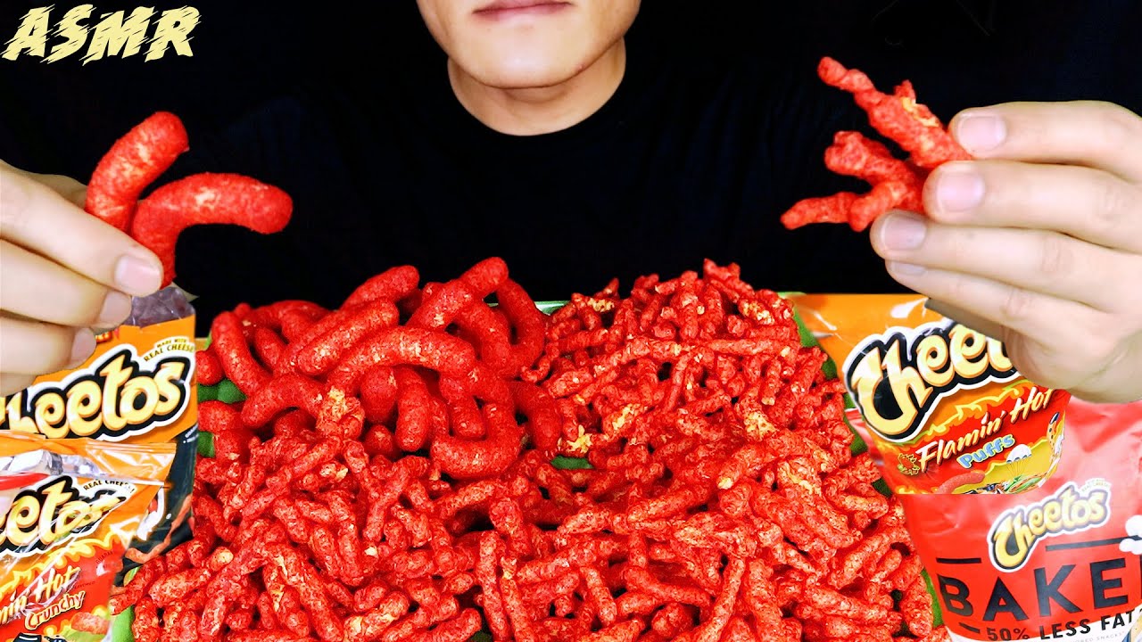 ASMR Flamin Hot Cheetos Chips Mukbang, Crunchy Sounds | COC ASMR