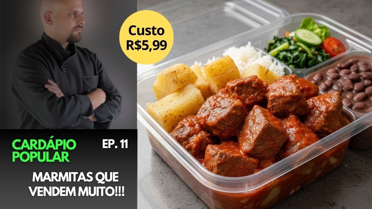 Marmita de Carne ao Molho e Aipim: Custo de apenas R$ 5,99 por unidade!