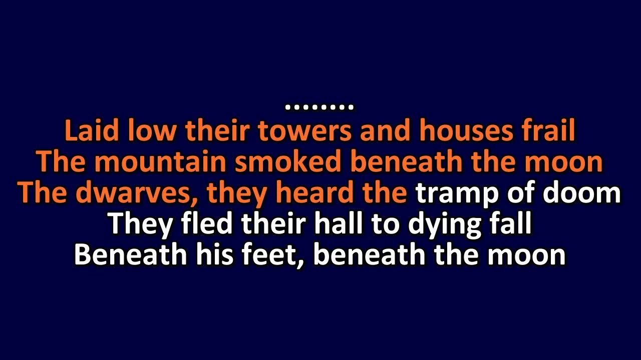 The Hobbit - Far Over The Misty Mountains Cold - Karaoke Instrumental Lyrics - ObsKure