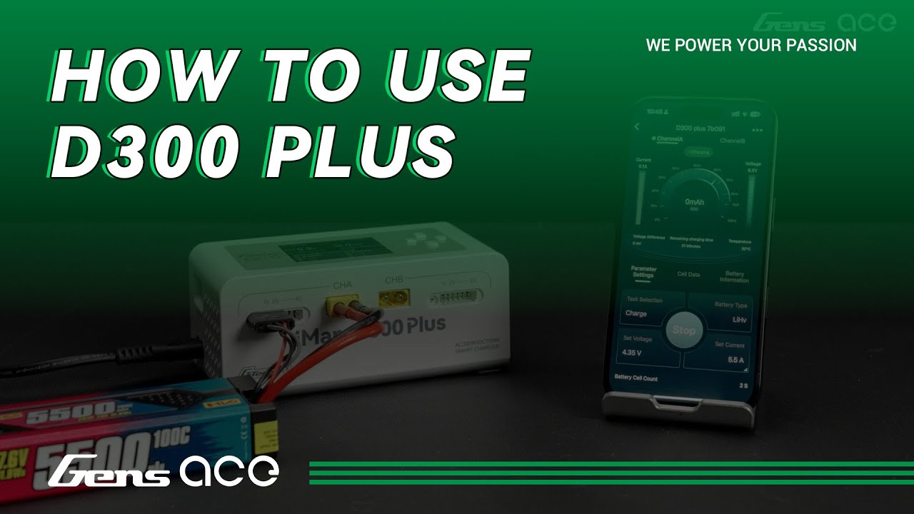 How to Use the Gens Ace D300 Plus Charger | Step-by-Step Charging Guide for RC Batteries