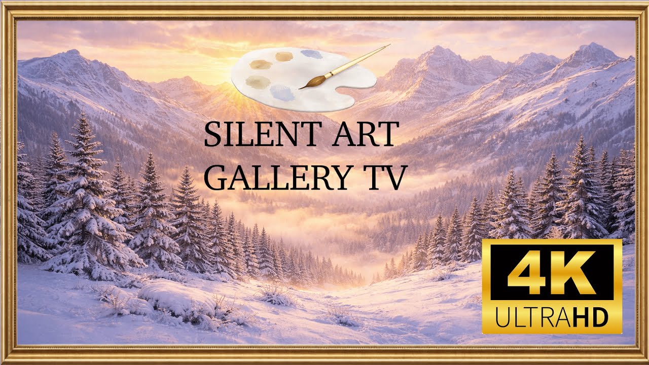 Silent Snowy Mountains at Sunrise 🌅 Calm Morning Art in 4K