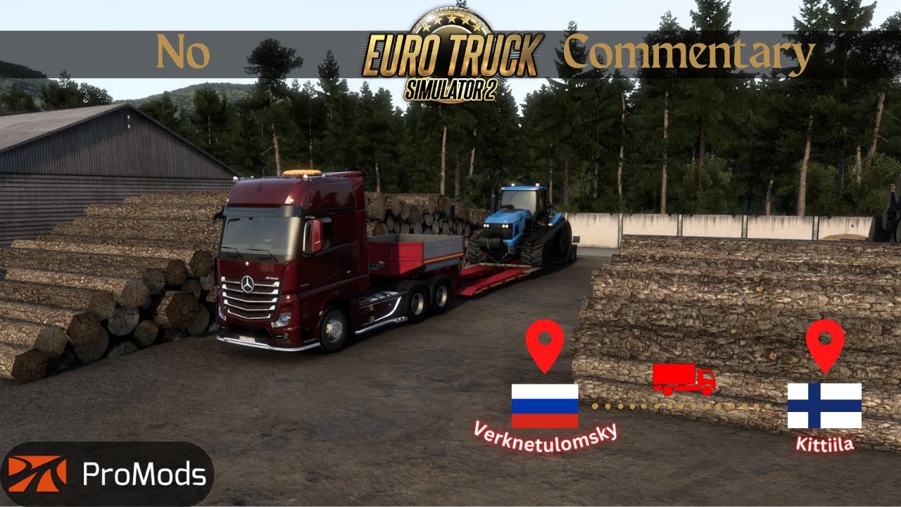 ETS2: Mercedes Actros MP4 Hauls Crawler | Verknetulomsky to Kittilä with Promods