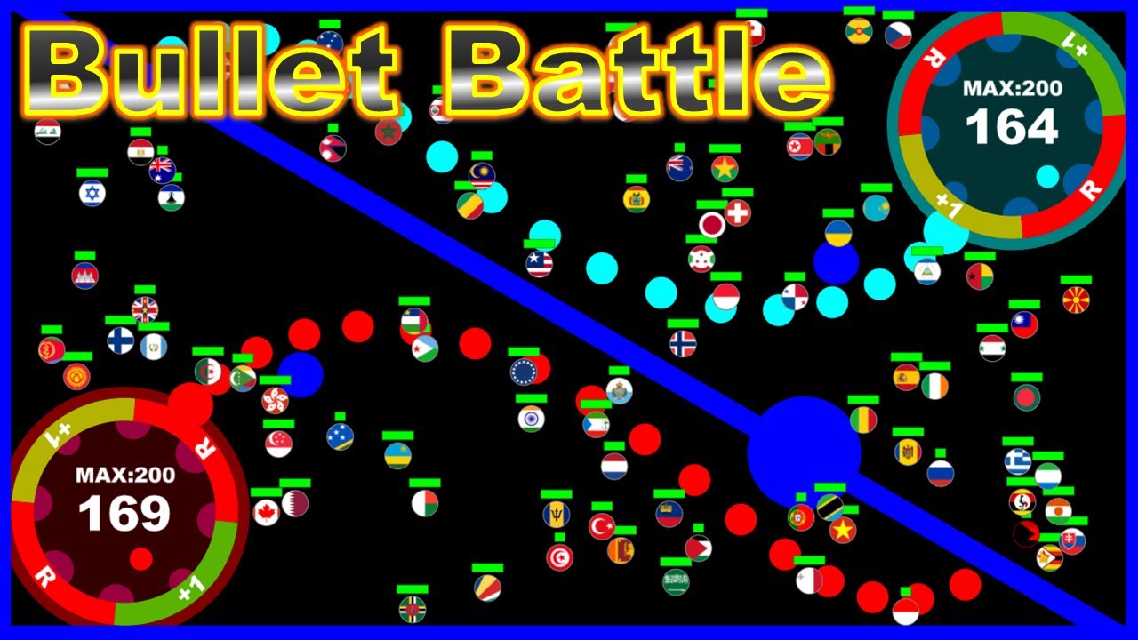 200 countries bullet battle ~200 countries marble race #28~ in Algodoo | Marble Factory