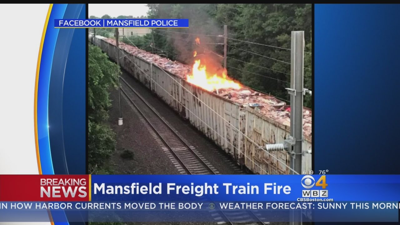 Fire On Board Freight Train In Mansfield Causes Commuter Rail Delays