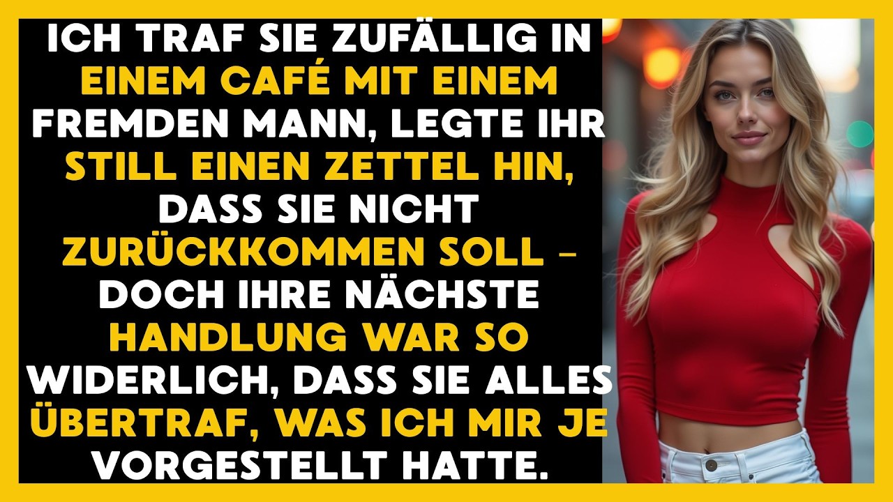 Im Café Sah Ich Sie Mit Ihm, Legte Einen Zettel Hin – Was Sie Danach Tat, War Widerlich