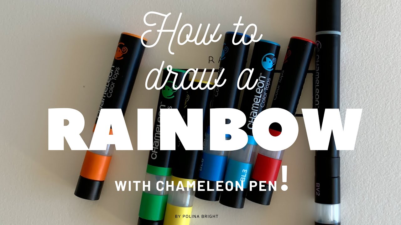 CHAMELEON MARKERS | How to draw a RAINBOW just with ONE PEN