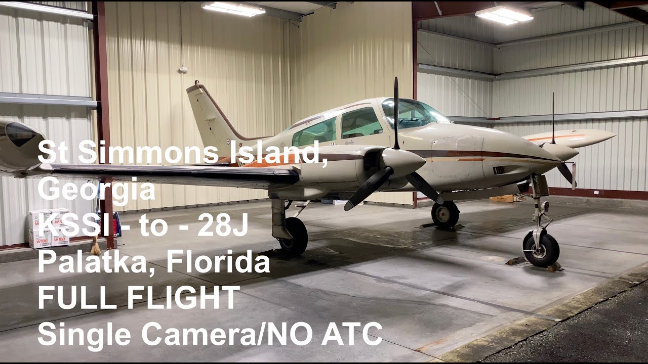 Complete Flight Cessna 310  from St Simmons, GA (KSSI) to Palatka, FL (28J) but  No ATC (ASMR)