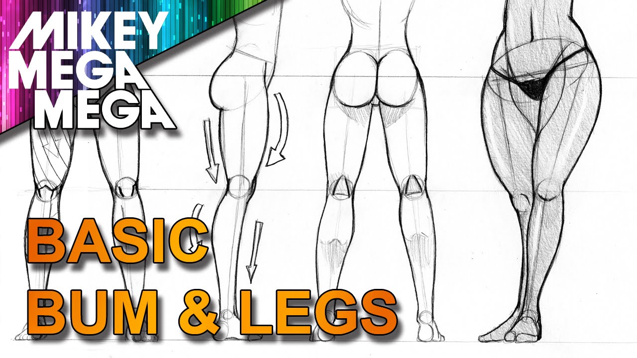 How To Draw FEMALE MANGA BUMS AND LEGS with MIKEY MEGA MEGA