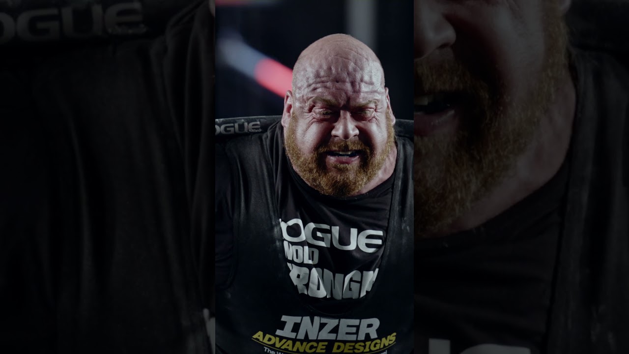 Приседания с Дж. Ф. Кэроном 966 фунтов / 438 кг на турнире Arnold Strongman Classic 2022 года