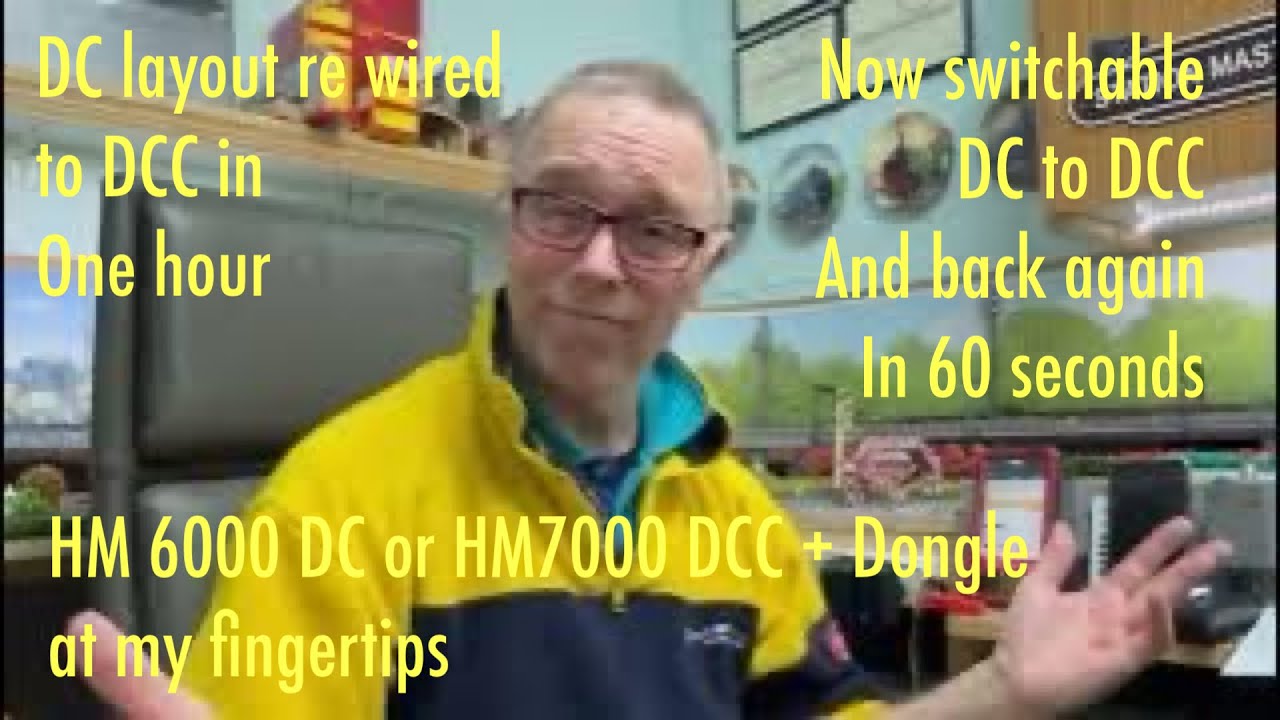 2 March 2025… DC layout re wired to DCC in an hour. Now switchable DC to DCC and back in 60seconds 👍