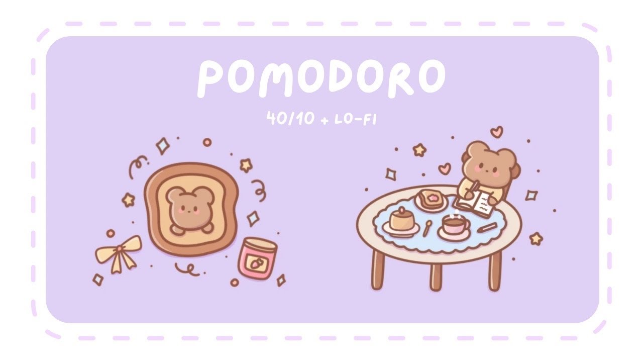 🐻 3-Hour Study Session ✨ 40/10 Pomodoro Study and Work Timer | Soft Music | ADHD-Friendly Focus