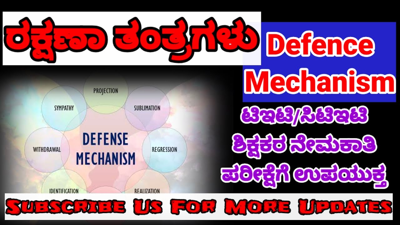 ರಕ್ಷಣಾ ತಂತ್ರಗಳು | Defence Mechanism | #Psychology #TET #CTET #KARTET2020 | EduTube Kannada Exclusive