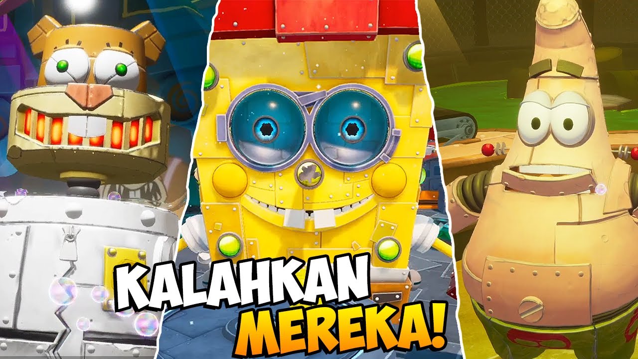 Lawan Semua Boss SpongeBob Battle for Bikini Bottom Rehydrated + ENDING RAHASIA
