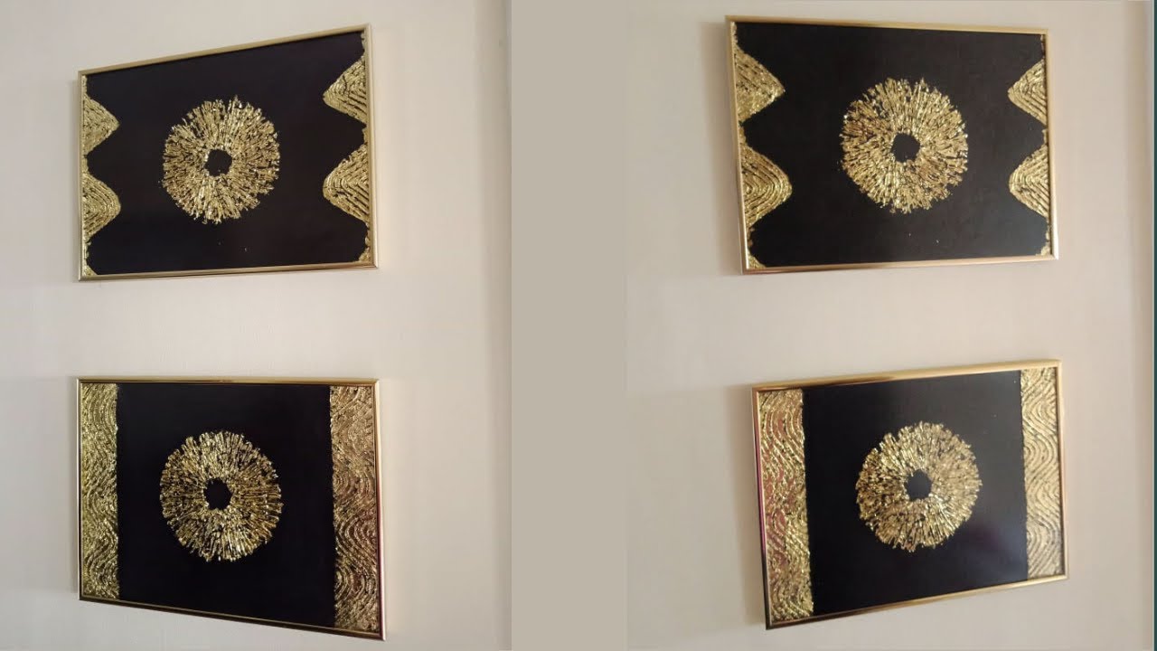 Diy gold pattern wall decor design | Home Decor Ideas