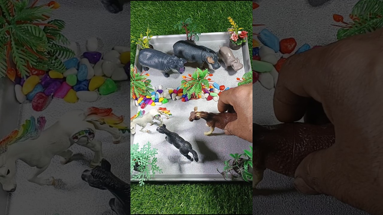 Satisfying with Unboxing Plastic Animals Toy Review #asmr #satisfying #shorts