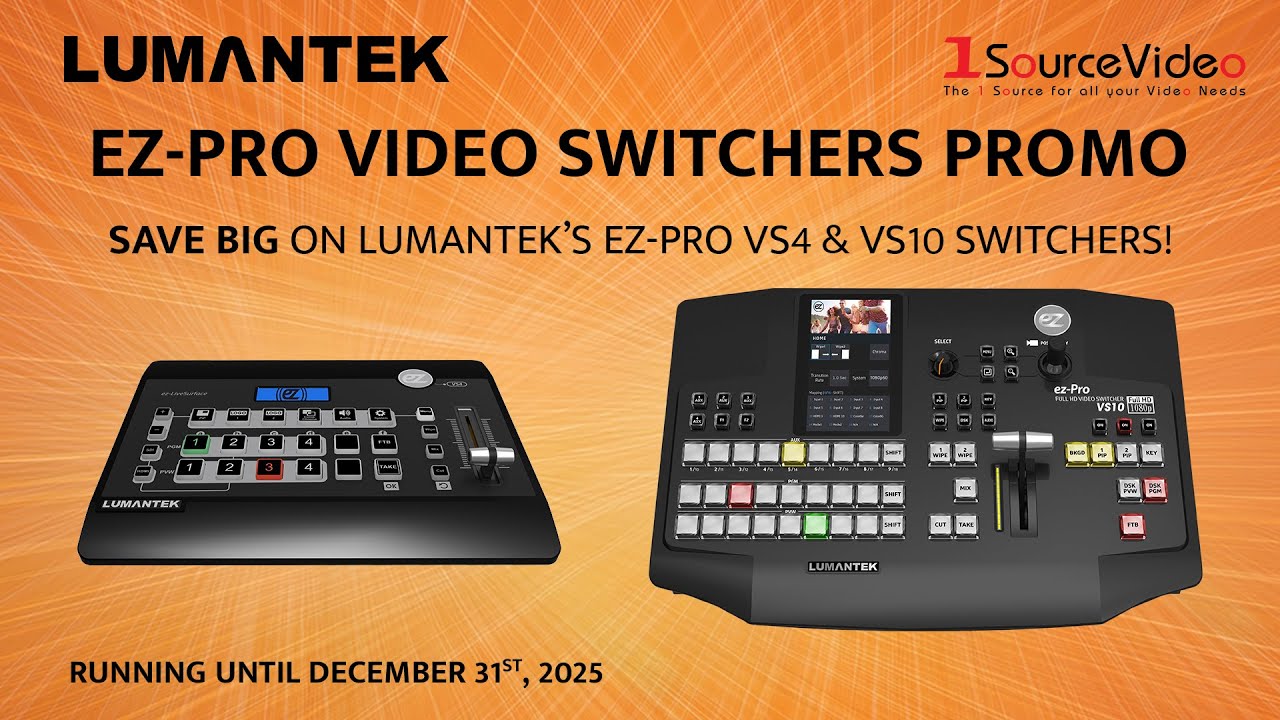 Save Big on Lumantek ez-Pro Video Switchers | VS4 & VS10 Live Production Gear