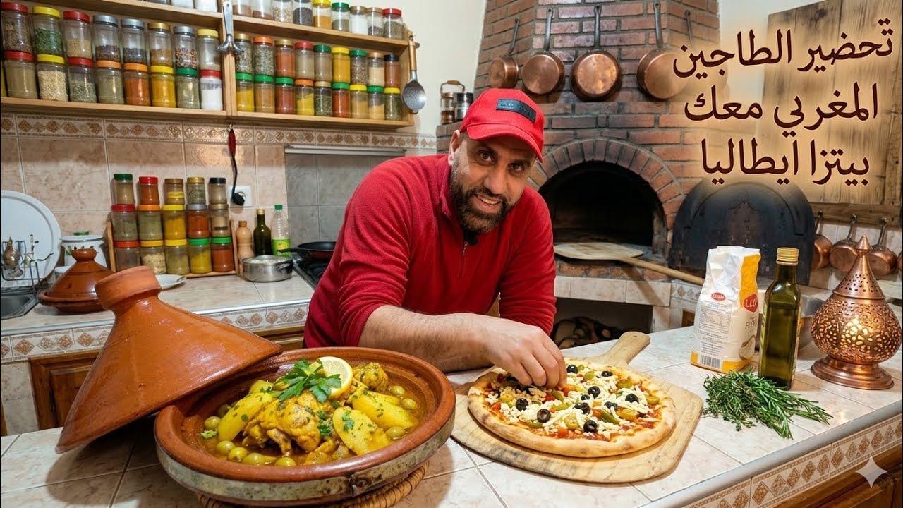احسن فطور الطاجين ديال الدجاج البطاطا الحلوه الذ واحسن بيتزا تقدر تصايبها في الدار بالكفته 🍕🍗