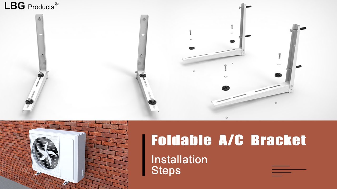 How to install Mini-Split Wall Mount AC bracket - LBG Products