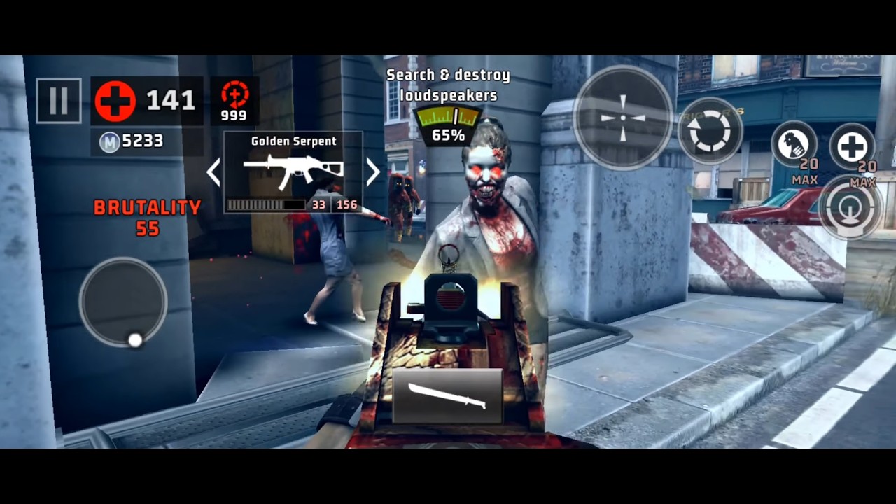 DEAD TRIGGER 2 GOLDEN SERPENT VS KICK ASS COMPARISON GAMEPLAY UNCUT 15 MINUTES NO HIT RUN #dt2