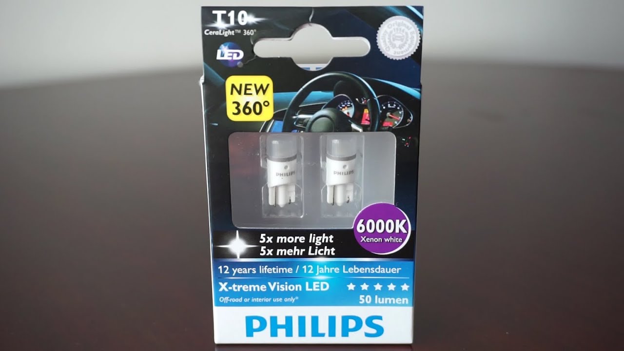 Philips X-tremeVision LED T10 w5w 6000k