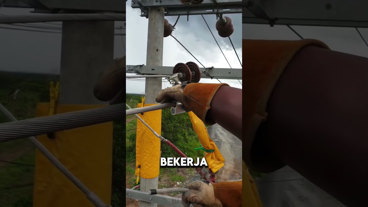Pekerja Listrik Tegangan Tinggi #shorts