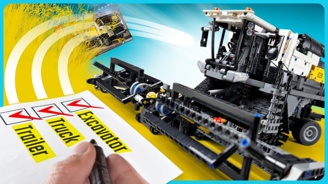 Combine Harvester - Alternative Build  Lego Technic 42175 Volvo FMX Truck & EC230 Electric Excavator
