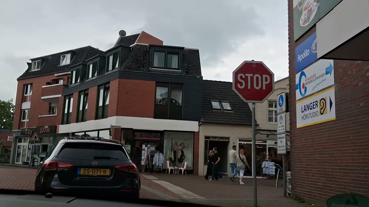 Autofahrt durch Leer Ostfriesland 