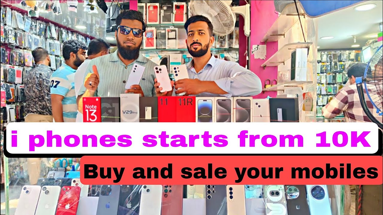 Cheapest Second Hand Mobiles Market at Hyderabad| iphones, ipad and watches 🤩 #jagdishmarket 