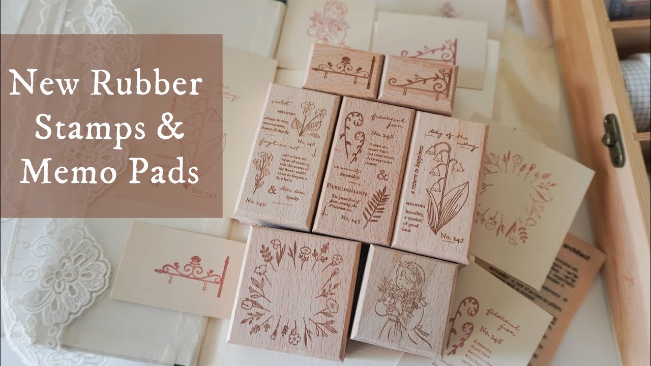 Revealing our NEW RUBBER STAMPS & MEMO PADS!  asmr + music