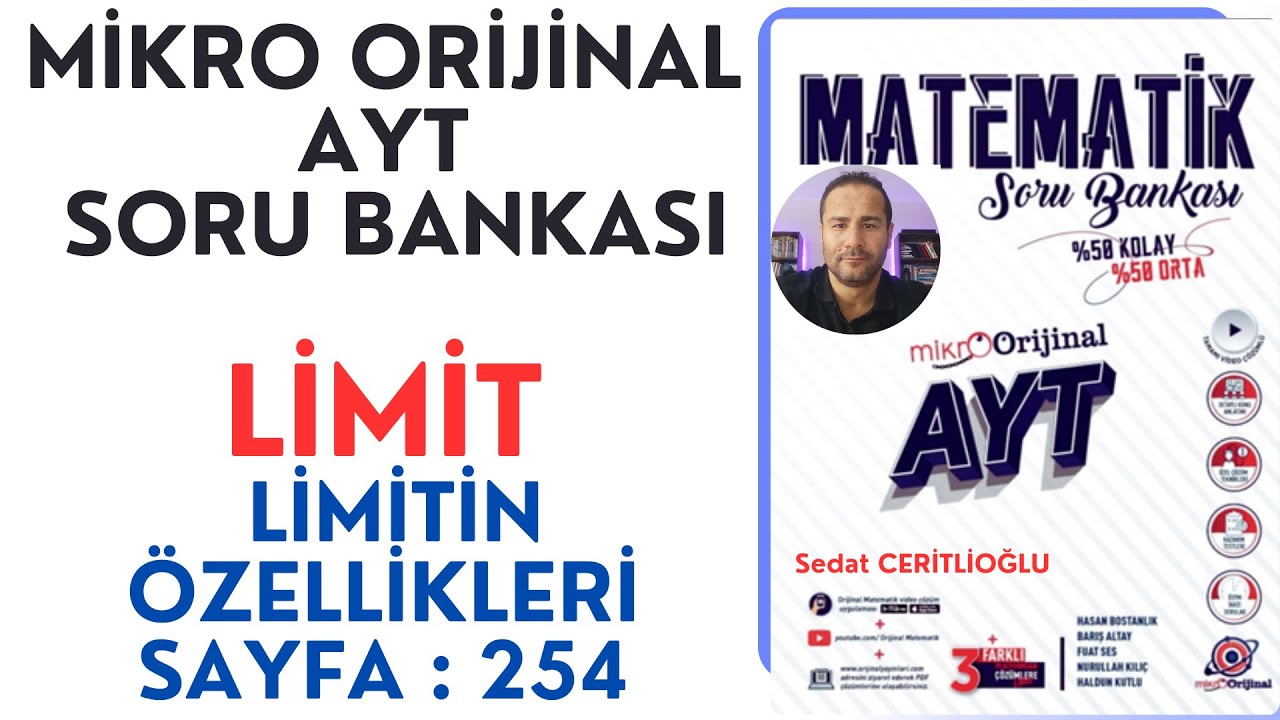 LİMİT SÜREKLİLİK | MİKRO AYT SORU BANKASI SYF:254 | #orijinalmatematik  #mikroorijinal # yks2024