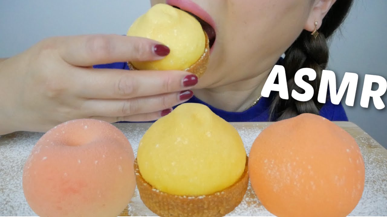 Fruit Shaped MOUSSE CAKES ASMR Mukbang *Soft Relaxing Eating Sounds | N.E Let's Eat