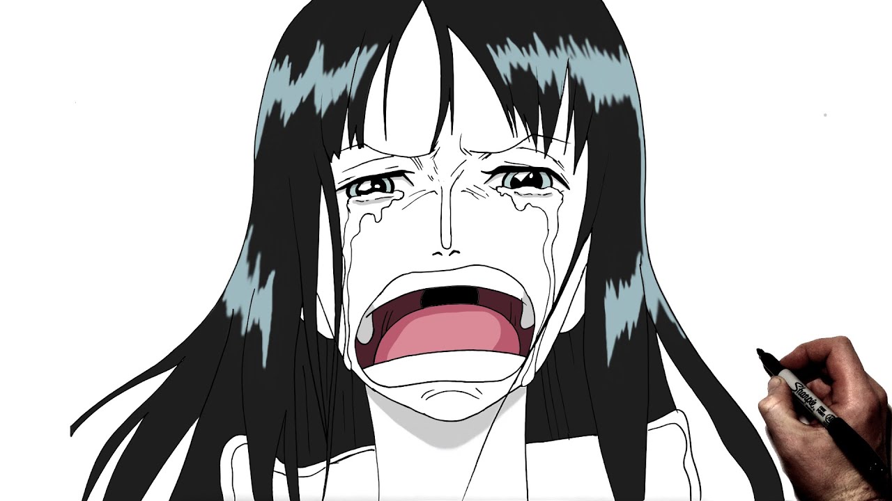 Как нарисовать Нико Робин (Я хочу жить) | Пошаговое руководство | One Piece