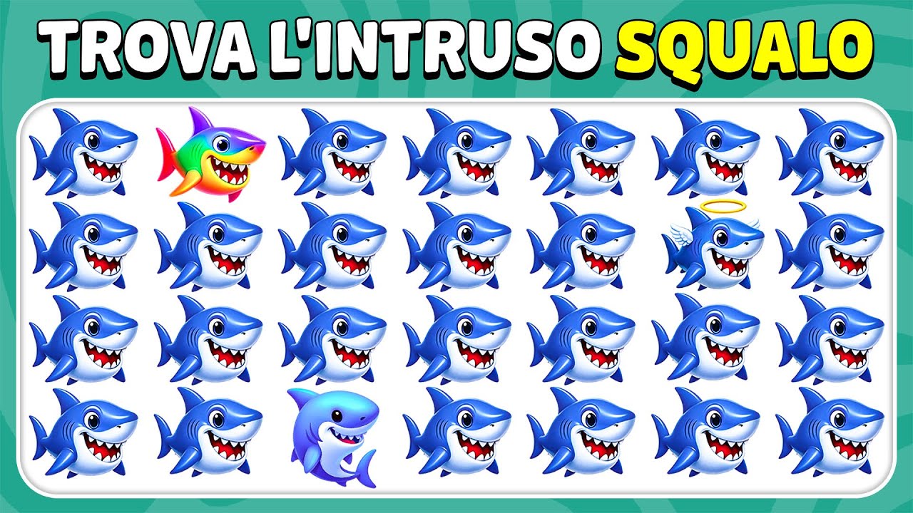 Trova l'intruso - Edizione Mare! 🐬🐚🦑 Facile, Medio, Difficile | 30 Livelli | Ape Quiz