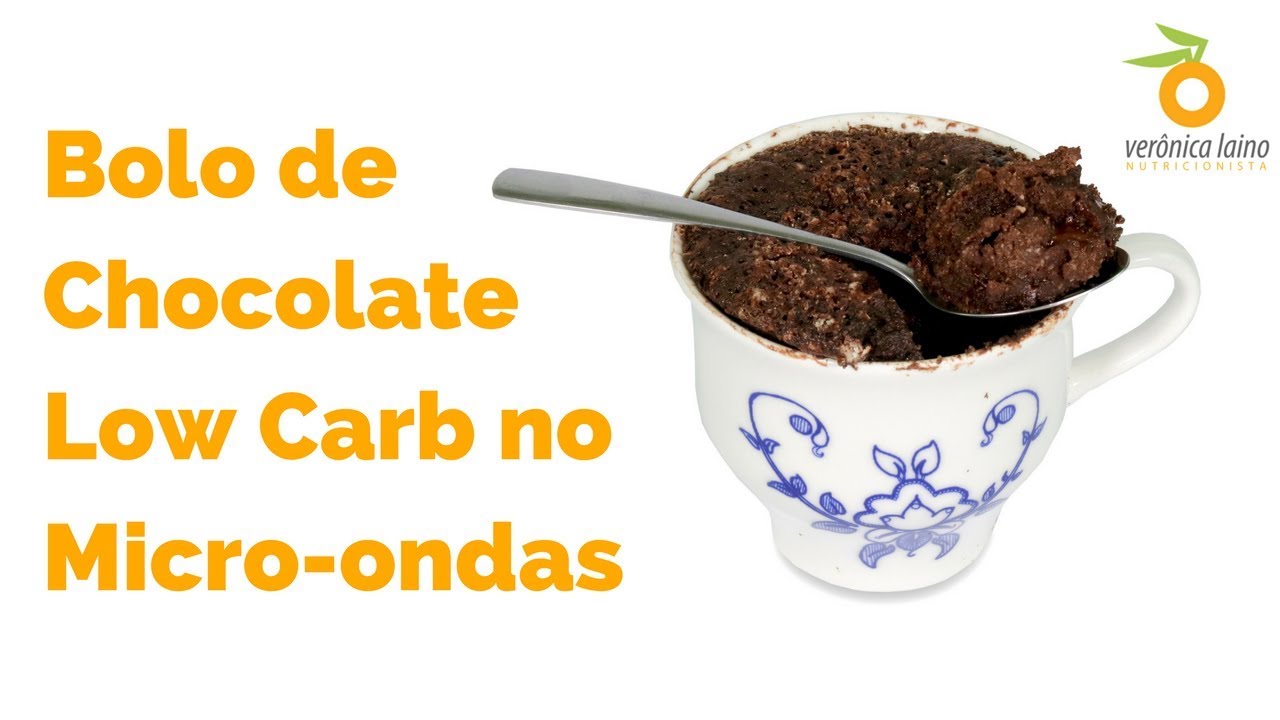 BOLO LOW CARB DE CANECA NO MICRO-ONDAS | Receita f&aacute;cil de bolo de chocolate | Mata a VONTADE DE DOCE