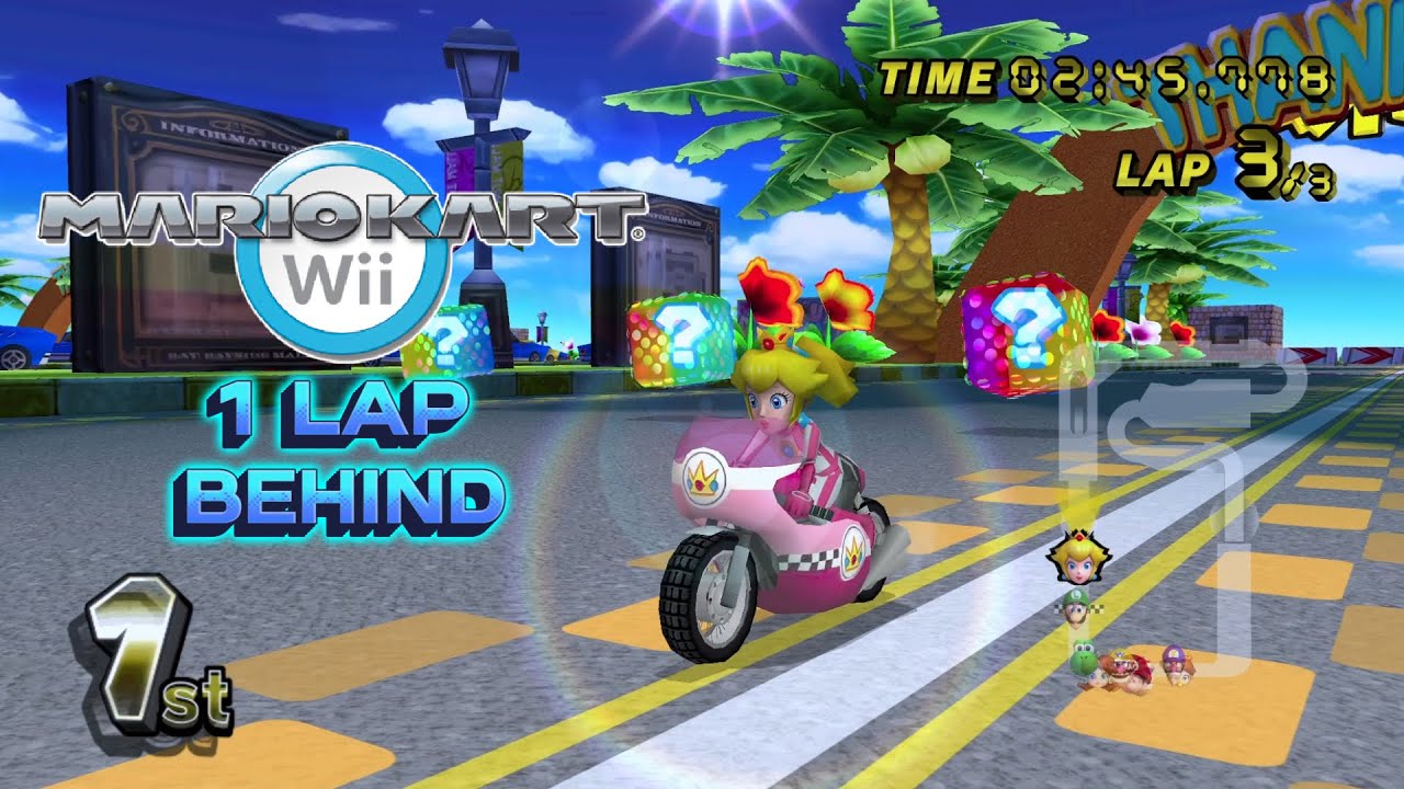 1 Lap Behind Speedrun With Peach! │ Mario Kart Wii REMASTERED! (4K)