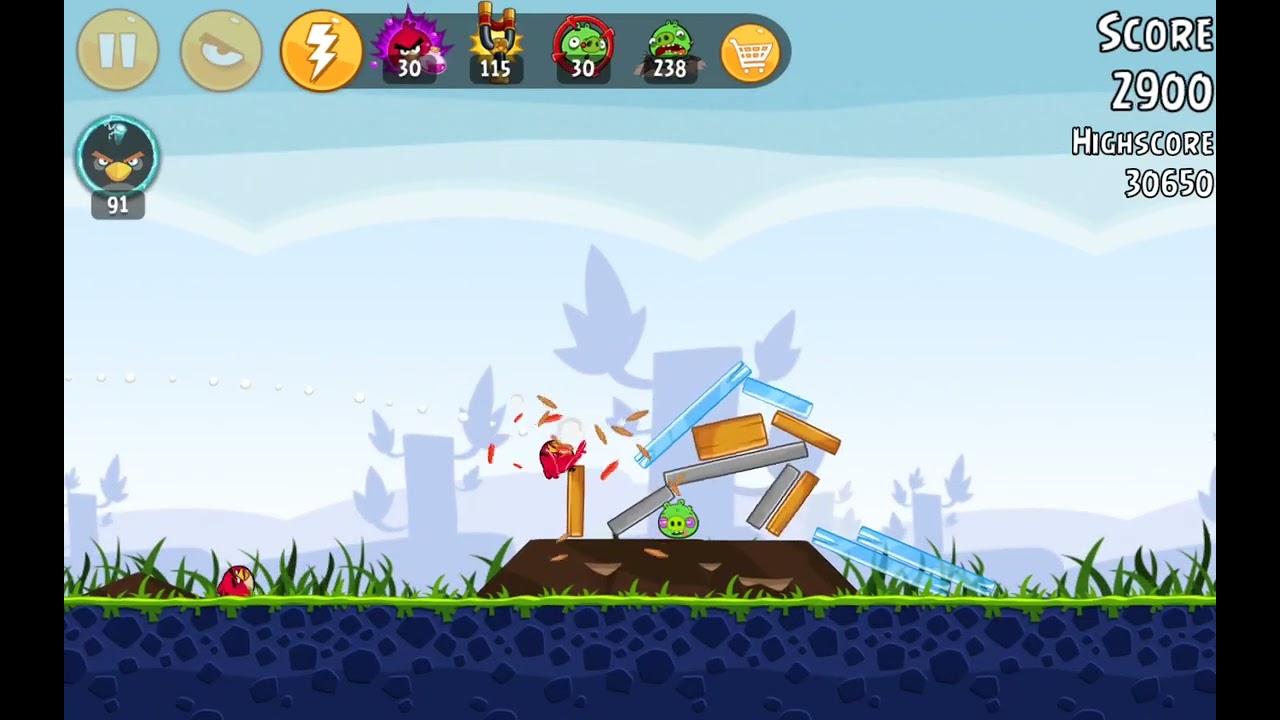 Angry birds poached eggs nivel 1-4