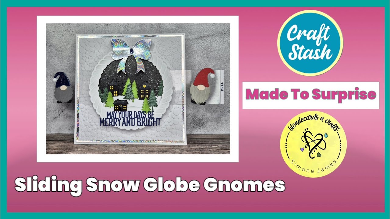 Slide out Gnomes | Snow Globe 3D collection | @MixedUpCraft @CraftStashcoukTV