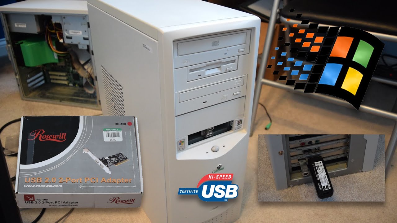 Installing Wi-Fi and a USB 2.0 Card in a Y2K Gateway