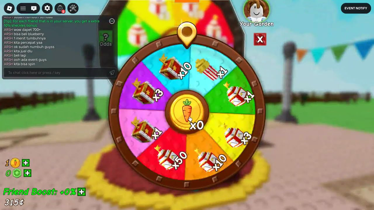 SERU !! Main Grow A Garden tanam sayuran dan buah buah #roblox #robloxgameplay #robloxindonesia
