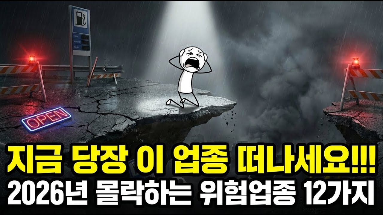 지금 당장 이 업종 떠나세요!!! 2026년 몰락하는 위험업종 12가지 | 절대 하면 안되는 사업 l 2026년 경제전망ㅣ실물경제ㅣ경제위기