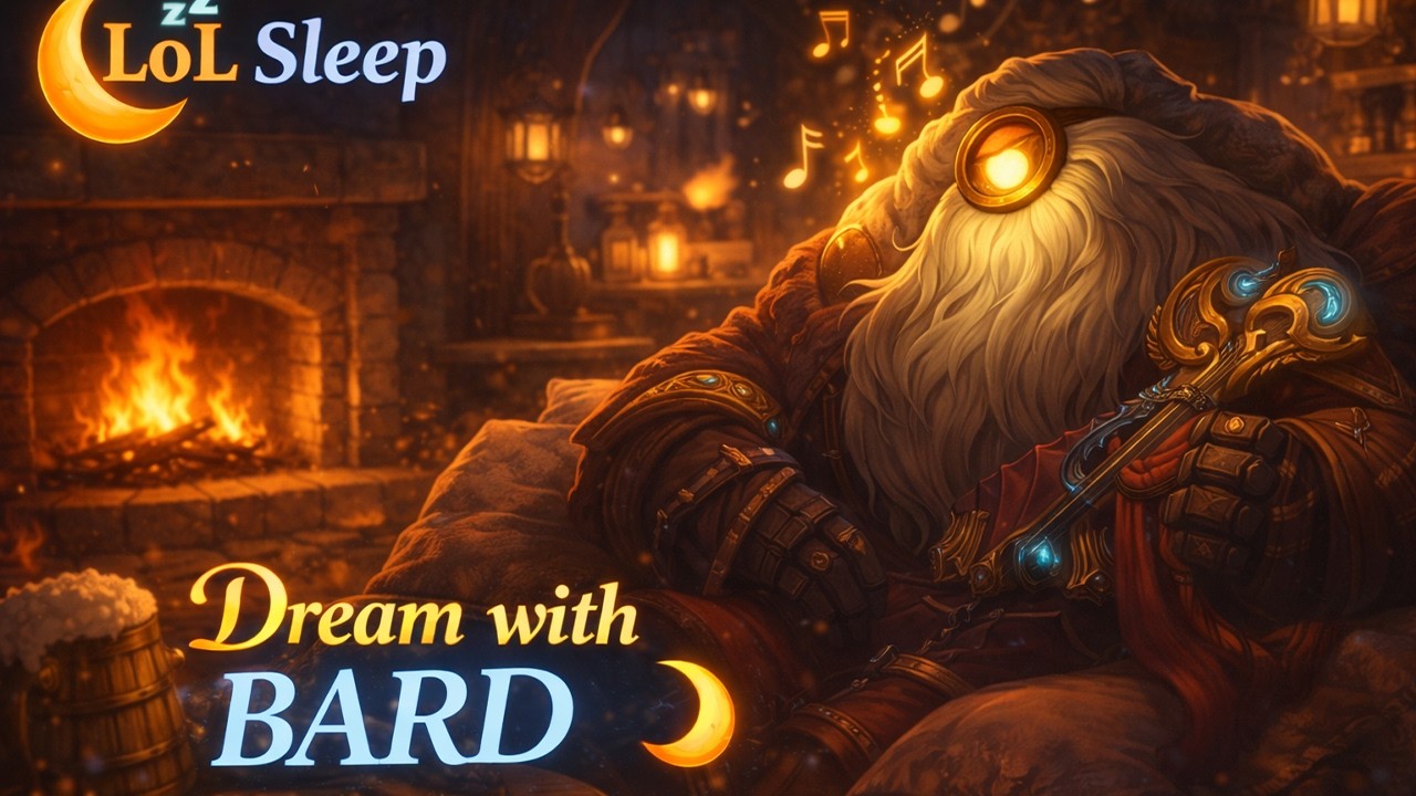 Cozy League of Legends Gameplay + Fireplace Ambience / Bard