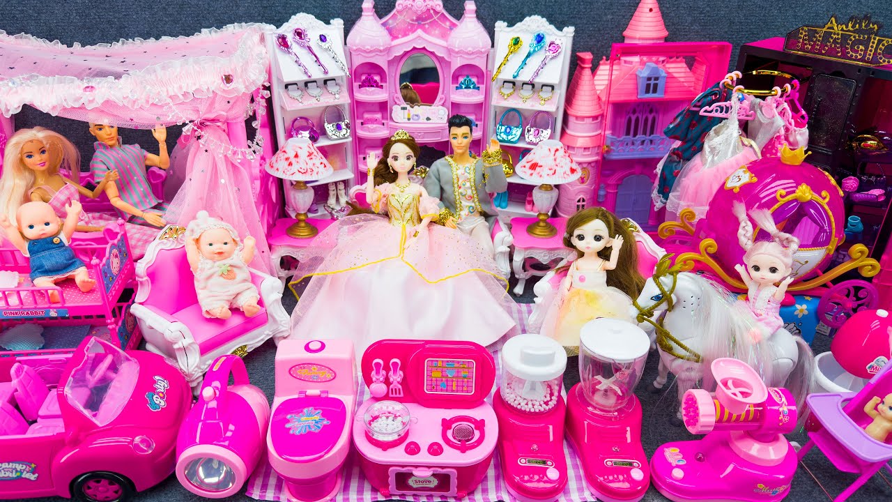 20 Minutes Satisfying With Unboxing Royal Barbie Princess Bedroom Dress Up Playset ASMR｜Review Toys