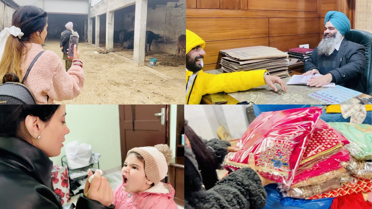 VIAH DE BARI WALE SUIT | SAMTA'S REACTION TO BUFFALOS & COWS | OFFICE TOUR | INDER AND KIRAT