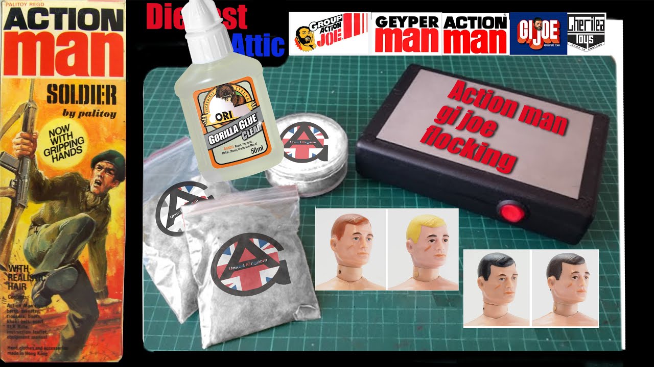 Action man gi joe flocking and repair static grass