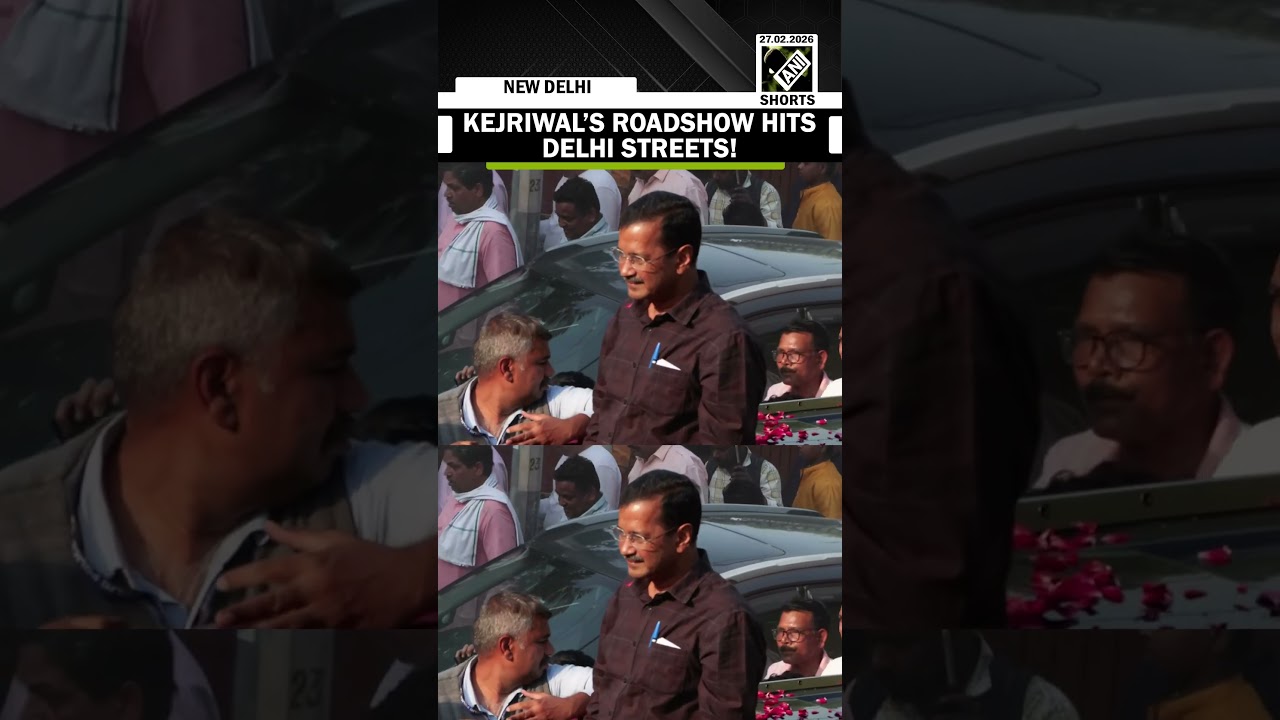 Arvind Kejriwal leads an energetic roadshow across Delhi streets before addressing the media