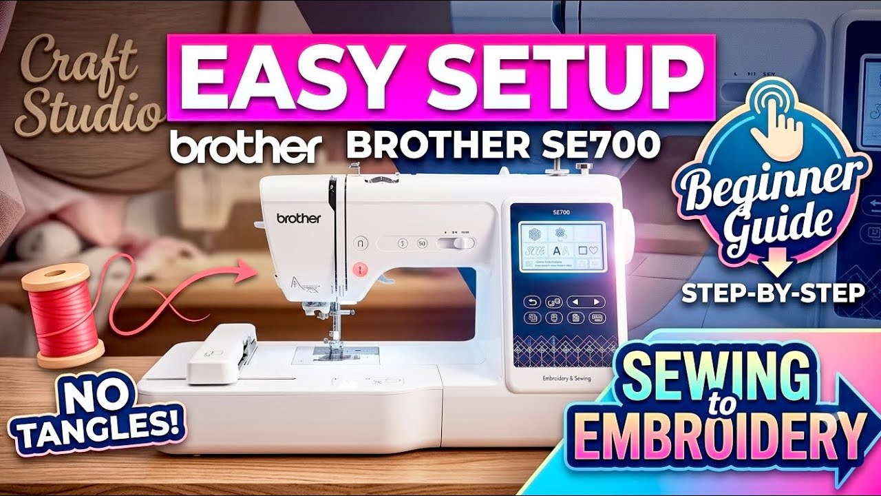 Brother SE700 Embroidery Setup: Step-by-Step Guide for Beginners (Sewing to Embroidery)