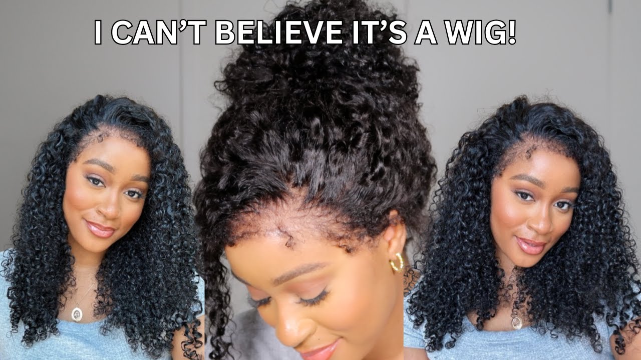 OMG THIS WIG LOOKS LIKE IT IS GROWING FROM MY SCALP! KINKY CURLY EDGES | 360 FRONTAL | KissLoveHair